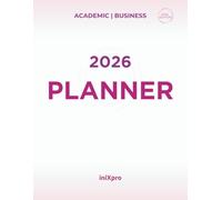 iniXpro 2026 Planner - Academic & Business Weekly & Monthly Planner, January 2026-December 2026 + Bonus January 2027, 8.5" x 11", Time Blocks, Checkmark Boxes, Large Writing Space, Pink Edition