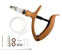 Injecteur à seringue Automatique pour bovins, seringues Continues automatiques pour l'élevage, avec flacons de Vaccination, seringue Multifonction en métal(Intubation/Oil-A/5ml)
