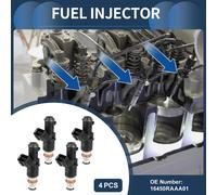 Injecteur De Carburant, Buse D'Injection De Carburant Moteur No.16450-Raa-A01 Pour Honda Accord 2003-2007 2.4L 3.0L Pour Honda Cr-V 2.4L 2007-2009 Noir, 4 Pièces