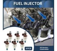 Injecteur De Carburant, Buse D'Injection De Carburant Pour Moteur No.23209-65020 Pour Toyota 4Runner 1989-1995 3.0L Pour Toyota Pickup 1989-1995 3.0L Marron, 6 Pièces