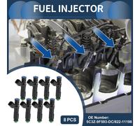 Injecteur De Carburant, Buse D'Injection De Carburant Pour Moteur No.5C3Z-9F593-Dc Pour Ford F-150 2005-2006 V8 5.4L Pour Lincoln Navigator 2005-2007 V8 5.4L Noir, 8 Pièces