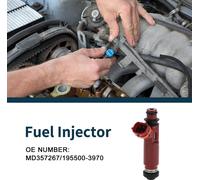 Injecteur De Carburant Pour Mitsubishi Montero 3.5 2001-2002 Correspondance De Débit No.Md357267/195500-3970 Buse De Carburant Rouge Vin 1 Pc