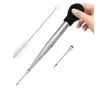 Injecteur De Dinde - Aiguille D'huile De Gril Et De Marinade Avec Brosse De Nettoyage, Outil D'assaisonnement Pour Gril | Ensemble D'injecteurs De Barbecue Pour Grillades, Épices, Préparation Des