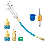 Injecteur de remplissage d'huile de véhicule AC Outil de détection de fuite | Injecteur de remplissage d'huile de véhicule haute pression raccord rapide idéal pour la maison, l'industrie, le garage