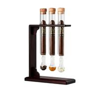 Injecteur de Saveur pour Cigares Humidificateur, Kit de Tube en Verre pour Infusion, Humidor avec Base en Bois Fait Main, Présentoir Aromathérapie avec Pipe Droite, Socle Boule et Bouchon en Bois
