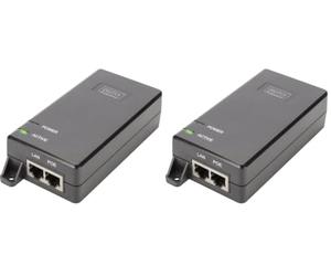 Injecteur DIGITUS PoE+ - IEEE802.3at - Gigabit Ethernet - 30 Watt - Max. 48 Volt - Alimentation Pin 4/5(+) & 7/8(-) (Lot de 2)