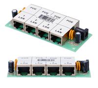 Injecteur PoE 4 ports 100Mb/s RJ45 sans boîtier panneau d'alimentation robuste