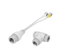 Injecteur PoE - Connecteur RJ45 répartiteur PoE | Câble répartiteur PoE Ethernet passif d'alimentation Rj45 Injecteur | Transmission de réseau Power Over Ethernet 2 en 1 (mode IEEE802.3AT)