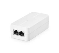 Injecteur PoE Gigabit 15,4 W, Compatible IEEE 802.3af, Adaptateur Power Over Ethernet Compact Blanc YuLinca, Plug and Play, Conception sans Ventilateur pour Montage Mural avec Voyant LED