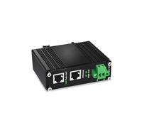 Injecteur PoE industriel 30 W, injecteur Gigabit PoE+ renforcé IEEE802.3at 30 W 48 V Adaptateur PoE Alimentation par Ethernet avec entrée 12-48 V DC Montage sur rail DIN