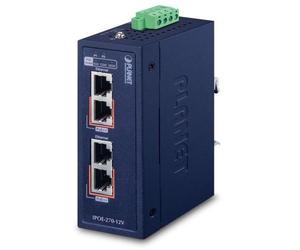 Injecteur PoE++ industriel Planet IP30 à 2 ports 2,5 GbE/5 GbE, IPOE-270-12V