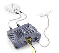 Injecteur PoE Starlink Gen 3 - 200 W 5 en 1 GigE passif et protection ESD pour Starlink V3 Dishy, adaptateur Ethernet Starlink 1000 Mbps avec sortie d'alimentation USB et de type C pour Starlink