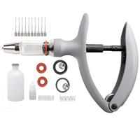 Injecteur Pour Animaux, Pistolet à Seringue, Pistolet D'Administration De Vaccins à DéBit Continu RéGlable Pour Le BéTail, Distributeur Automatique De Vaccins Avec Flacon(5ml/Blue)