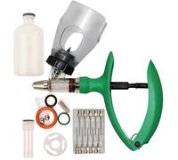 Injecteur VéTéRinaire de PréCision à Seringue Continue RéGlable 2 ml/5 ml/10 ml pour Bovins, Caprins et Porcins(E,5ML)