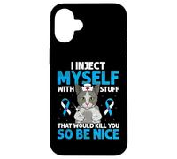 Injectez de l'insuline Cat Lover T1D diabétique drôle de Type 1 diabète Coque pour iPhone 16 Plus
