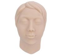 Injection Training Mannequin Face Model, Silicone Human Head Model Head Practice Training Suture with Simulated Bone Tissue and Real Sense of Operation Suitable for(Female)