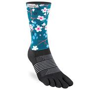 Injinji Chaussettes Spectrum pour femme - Trail Midweight Crew, Fleuri, XS-S