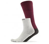 Injinji - Women's Liner/Hiker Crew Coolmax/Nuwool - Chaussettes de randonnée - EU 35-40 - maroon / gray