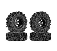 INJORA 1.9 Boue Jeu de Pneus Décalage -8.9mm Jante Beadlock pour 1/10 RC Crawler Voiture Axial SCX10 90046 UTB18 TRX4,Noir