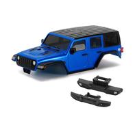 INJORA 6.10in Empattement RC Carrosserie - ABS Hardtop Corps Trousse avec Pare-Chocs Arrière Avant pour TRX4M Upgrade 1/18 RC Crawler Châssis,Bleu