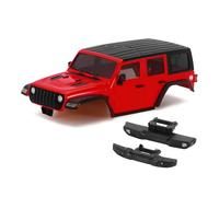 INJORA 6.10in Empattement RC Carrosserie - ABS Hardtop Corps Trousse avec Pare-Chocs Arrière Avant pour TRX4M Upgrade 1/18 RC Crawler Châssis (Jaune)