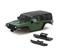 INJORA 6.10in Empattement RC Carrosserie - ABS Hardtop Corps Trousse avec Pare-Chocs Arrière Avant pour TRX4M Upgrade 1/18 RC Crawler Châssis,Vert