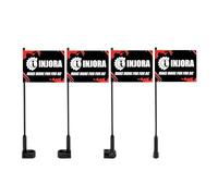 INJORA Antenne Décorative de 10cm avec Drapeau pour RC Crawler 1/18 1/24 TRX4M SCX24 Ascent18 FCX18 FCX24