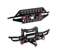 INJORA Avant Arrière Tube Pare-Chocs Metal Pare-Chocs Set pour TRX4M Bronco Upgrade 1/18 RC Crawler
