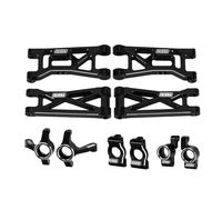 INJORA Bras de Suspension Avant et Arrière en Aluminium, Porte-Fusées Avant, Blocs de Chasse C-Hubs, Moyeux Arrière pour Buggy 1/24 Losi Micro-B 1/28 Micro-T Upgrade