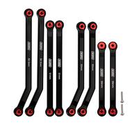 INJORA CNC Aluminium Links Set Haut Dégagement 4 Links Set pour 1/24 RC Crawler Axial SCX24 C10 JLU Bronco Base Camp LWB 133.7mm,8PCS(Noir)