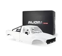 INJORA IR60-10 Carrosserie Rigide avec Intérieur et Arceau de Lit pour Graviteur RC 1/10 (Blanc Peint)