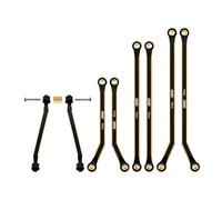 INJORA Kit de 4 Liens Avant Surélevés 43g en Laiton pour SCX24 Gladiator Dodge Power Wagon 1/24 Voiture RC Crawler Axial AXI00005, 8PCS