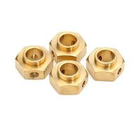 INJORA Poids de Roue en Laiton Adaptateur Hexagonal 5mm Adaptateur étendu pour 1/10 RC Crawler Traxxas TRX-4 G63,4Pcs