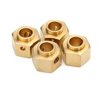 INJORA Poids de Roue en Laiton Adaptateur Hexagonal 8.5mm Adaptateur étendu pour 1/10 RC Crawler Traxxas TRX-4 G63,4Pcs