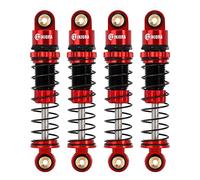 INJORA RC Amortisseurs 39mm -Pétrole Amortisseur Aluminium Fileté Shock Absorber Upgrade Parts Tuning pour Axial 1/24 RC Crawler Car SCX24 Gladiator Deadbolt C10 JLU B17,Rouge
