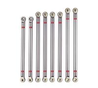 INJORA RC Bielle RC Lien RC Link Rod pour 1/10 RC Crawler Car 313mm Empattement Axial SCX10 (Argenté)