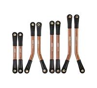 INJORA RC Châssis Liens High Clearance Accessories pour Axial SCX24 C10 JLU Bronco Base Camp 1/24 RC Crawler Car Upgrade Parts 8pcs(Bronze)