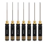 INJORA RC Hexagonal Tournevis D'outils de Réparation RC Clés Hexagonales Tournevis à Tête Hexagonale 0.9, 1.27, 1.3, 1.5, 2.0, 2.5, 3.0mm pour RC Modèles Réduits Voitures Drones Bateaux Hélicoptères