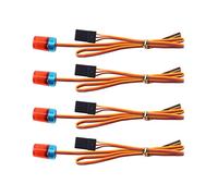 INJORA RC Voiture LED Lumière 4pcs Lampe Frontale Lampe Clignotante RC Accessoire RC pour 1/14 RC Auto Tamiya Tractor RC Excavator Engineering Truck,Rouge