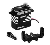 INJORA Servo Haute Couple 15KG Étanche sans Noyau avec Support et Palmer INJS15 pour 1/24 SCX24