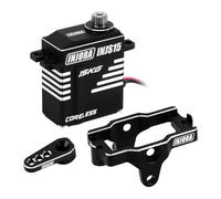 INJORA Servo Haute Couple 15KG Étanche sans Noyau avec Support et Palmer INJS15 pour Mise à Niveau 1/18 TRX4M
