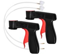 INJOYTEC 2 pièces Poignée de gâchette pour aérosol instantané Poignée de gâchette pour Bombe aérosol avec Prise en Main complète Convertit Les Bombes en Bombes Peinture Buse Bombe réutilisable