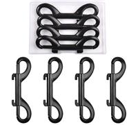 INJOYTEC Double Boulon Boutons-Pression Crochets 4PCS 3,5 Pouces en Alliage de Zinc Clip en métal 25 KG Charge pour Chien Laisse Crochets Seau d’Eau Porte-clés Mousqueton Home Ferme
