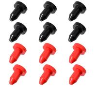 INJOYTEC Lot de 12 bouchons de vidange en caoutchouc néoprène de 1,27 cm compatibles avec kayak, Aruba 8 SS, Aruba 10, Bali 8, Sportsman 8, convient pour ouverture de 1,27 cm, noir, rouge
