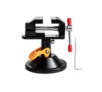 INJOYTEC Mini étau d'établi à ventouse à 360 degrés Petit étau de table | Alliage d'aluminium et caoutchouc, robuste antirouille, tampon de 4 mm d'épaisseur, pivotant à 360°, compact et portable