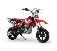 INJUSA - Moto Électrique Red Fighter pour Enfants de 6 à 10 Ans | Batterie 24V | Accélération Progressive du Poing | Frein à Tambour | Roues Gonflables et Châssis Renforcé | 11 km/h | Rouge (68320)