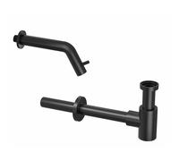 INK 3B Kit robinet lave-mains - robinet lave-mains mural - siphon design - noir mat 9902451