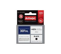 Ink Cartridge AH-301BRX for HP Printer, Compatible with HP 301XL CH563EE; Premium; 20 ml; black. Prints 40% more.