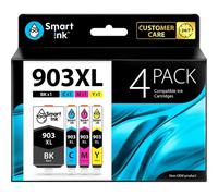 Ink Cartridge Compatible with HP 903 XL 903XL 4 Pack Black XL and Cyan Magenta Yellow with Advanced Chip System for Officejet 6950 All-in-One Officejet Pro 6960 6970 All-in-One