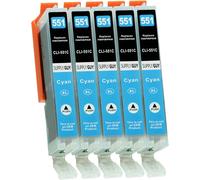 Ink Cartridges with Chip Compatible with Canon CLI-551 Cyan for Canon Pixma IP7250 IP8750 IX6850 MG5450 MG5550 MG5650 MG5655 MG6350 MG6450 MG6650 MG7150 MG7550 MX7220 5 MX922 5